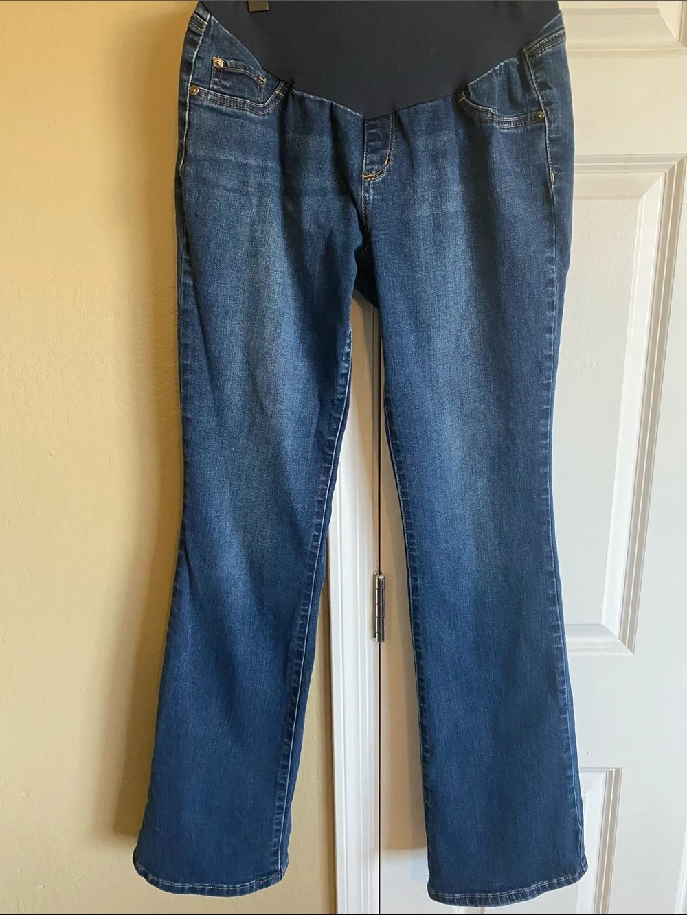 Indigo Blue Maternity Bootcut Jeans Dark Wash Size Large - Picture 2 of 3